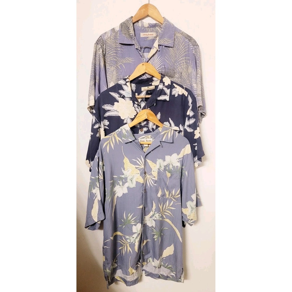 Tommy Bahama Shirt Men's Size M Tropical Hawaiian 100% Silk Beach Resort Lot Mix